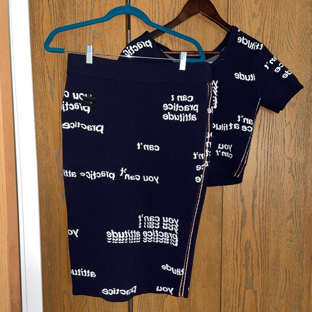 Adidas original knitted skirt set